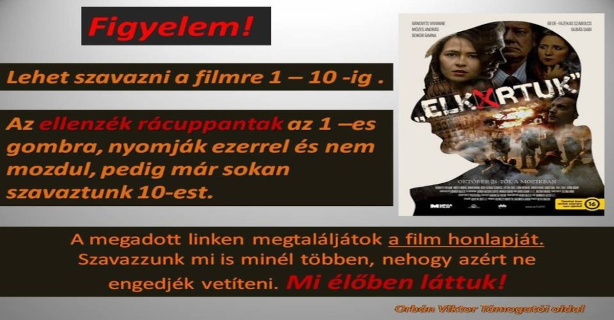 Az Elk*rtuk művész film lett - értékelte az IMDb a kormány propagandafilmjét