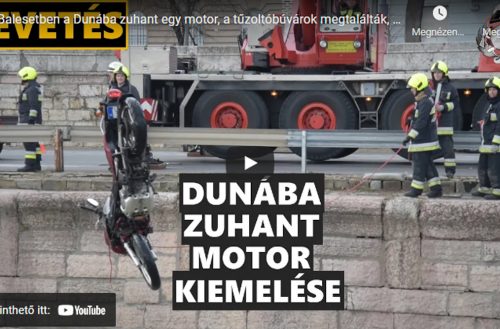 A baleset következtében a motor a Dunába repült - videó