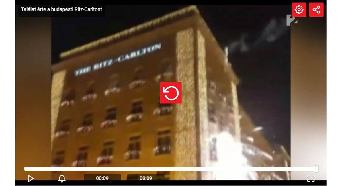 Szilveszteri rakétatalálat érte a The Ritz-Carlton szállodát Budapesten